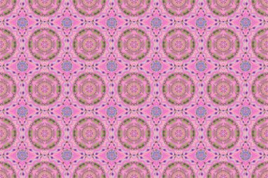 Raster çok renkli, pürüzsüz desen. Pembe arka plandaki çok renkli elementlerin dokusu.
