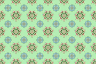 Turuncu ve mavi renkte çiz. Raster illüstrasyonu. Canlı yineleme - Basit, pürüzsüz desen yapmak için herhangi bir hatları doldurmak için kullanın.