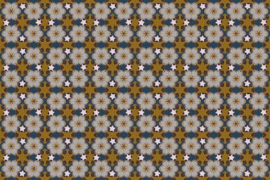 Geleneksel raster deseni. Gri, bej ve menekşe renginde barok tarzında kusursuz bir doğulu süsü..