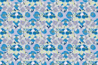 Kusursuz Çiçeksiz Raster çizimi.