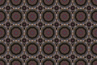 Raster illüstrasyonu. Damask pürüzsüz çiçek arkaplan deseni pembe ve mavi renklerde.