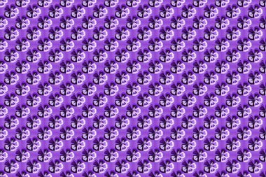 Kusursuz el yapımı raster kozmos deseni mor renkli çiçek deseni.