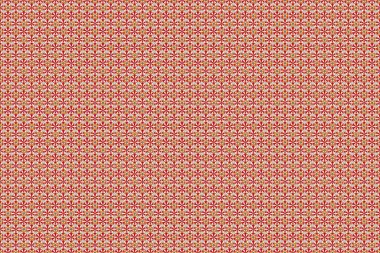 Geleneksel Hint çiçekleri kırmızı, gri ve bej renklerde. Raster illüstrasyonu.