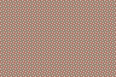 Raster illüstrasyonu. Yeşil ve pembe parlak süsler, pürüzsüz desenler, soyut şekiller..