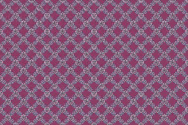 Klasik mavi ve mor dikişsiz desen, soyut süs brokar kumaş deseni, kumaş, baskı veya ambalaj kağıdı için karışık şekilli elementler..