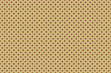 Raster lekeli yıldız deseni, yıldız süslemeleri, sarı, yeşil ve pembe şebeke. Lüks, yıldızlı, pürüzsüz bir düzen..