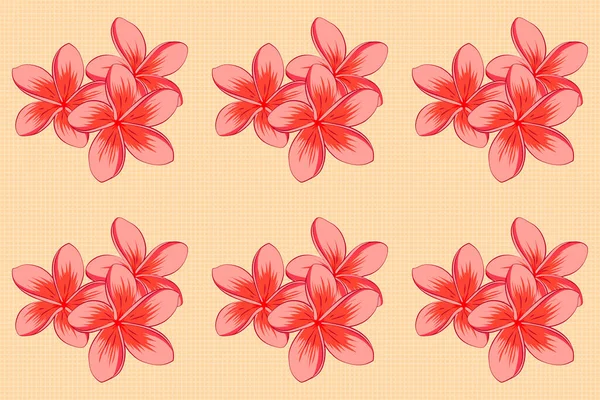 Aquarel Naadloos Patroon Gestreepte Achtergrond Raster Bloemenprint Beige Roze Oranje — Stockfoto