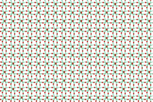 Seamless Floral Background Seamless Pattern Red Poppy Green Leaf White — Stock Photo, Image