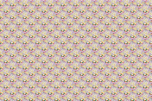 Color Seamless Floral Raster Pattern — Stock Photo, Image