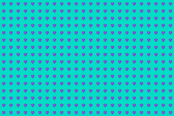 Raster Naadloos Bloemenpatroon Met Blauwe Groene Violette Rozen Met Groene — Stockfoto