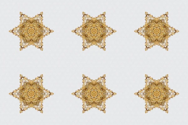 Stam Boho Bohemisk Stil För Flashtatuering Raster Gyllene Mandala Prydnad — Stockfoto