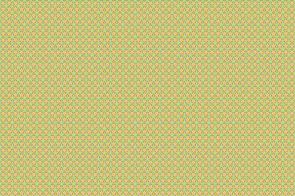 Small Flowers Seamless Pattern Gray Yellow Green Colors Raster Multicolored — Stock Photo, Image