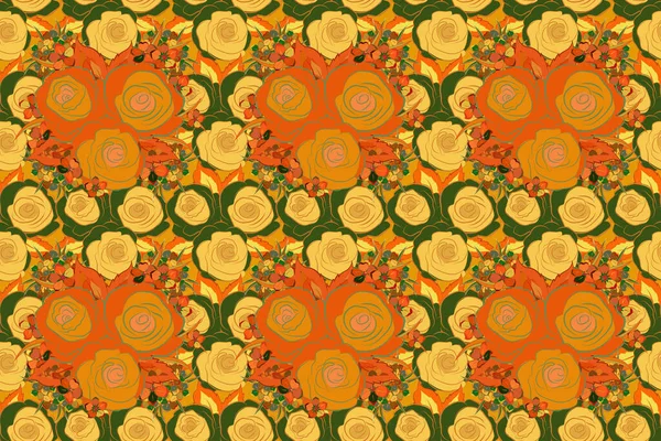 Color Seamless Floral Raster Pattern — Stock Photo, Image