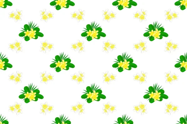 Nahtloses Muster Mit Dekorativen Sommerblumen Auf Weißem Hintergrund Aquarell Raster — Stockfoto