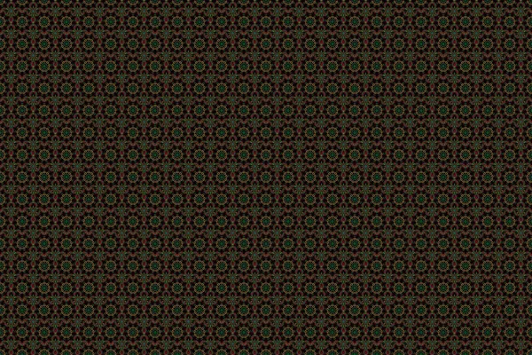 Διακοσμητικά Σύνορα Μαύρο Φόντο Raster Απρόσκοπτη Μοτίβο Δαμασκηνό Κλασική Ταπετσαρία — Φωτογραφία Αρχείου