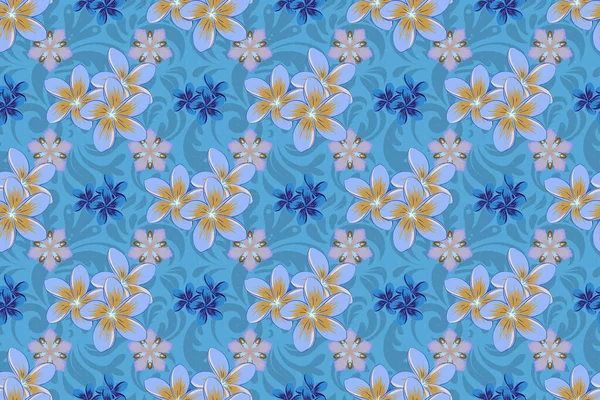 Ilustração Mais Rápida Padrão Fundo Sem Costura Com Flores Plumeria — Fotografia de Stock