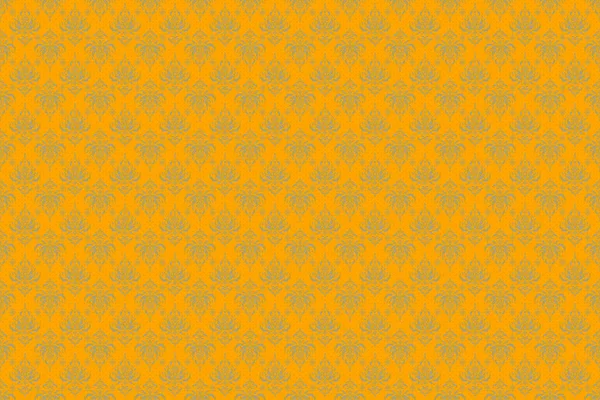 Patrón Inconsútil Vintage Amarillo Azul Patrón Textil Brocado Adorno Abstracto —  Fotos de Stock