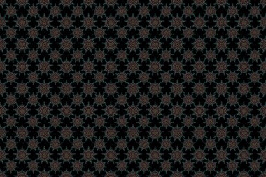 Siyah arka planda mavi doku. Grafiksel modern model. Arap tarzında soyut bir model. Kusursuz raster arkaplanı.