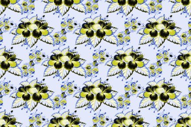 Soyut klasik kusursuz desen. Klasik çiçek süsü..