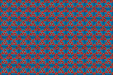 Kusursuz çiçekli raster deseni çizimi.