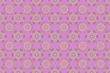 Raster illüstrasyonu. Tasarım, tekstil veya kumaş için mavi ve bej renklerinde raster pürüzsüz desen.