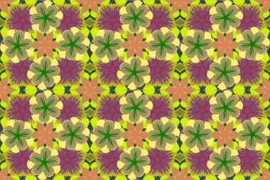 Eski bir çiçek süsü. Soyut klasik dikişsiz desen.