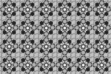 Gri mehndi 'nin pürüzsüz deseni. Geleneksel Hint tarzı, kına dövmesi, baskı, çıkartma, mehndi, yoga tasarımı için süs eşyası..