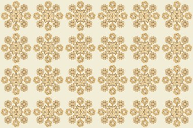 Bej bir arka planda Arap tarzında kusursuz raster altın bir süs. Duvar kağıtları, arka planlar, el ilanları ya da ambalaj kağıtları için desen. Şam süsü ile kusursuz desen.