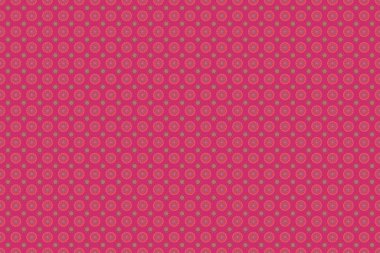 Çiçek kiremitleri. Kusursuz desenli oryantal süs. İslam tasarımı. Çok renkli tekstil baskılı Magenta bckdrop, İspanyol süsü.