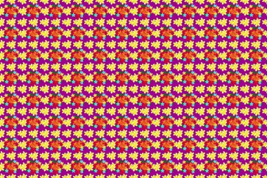 Raster illüstrasyonu. Yumuşak suluboya gül deseni - mor arkaplanda pürüzsüz desen.