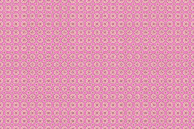 Pembe arka planda stilize kar taneleri olan çok renkli süslemelerin gösterişsiz desenleri..