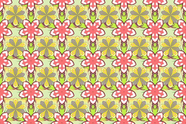 Exquisite Pattern Watercolor Sketch Flowers Vintage Style Beautiful Pattern Decoration — Stock Photo, Image