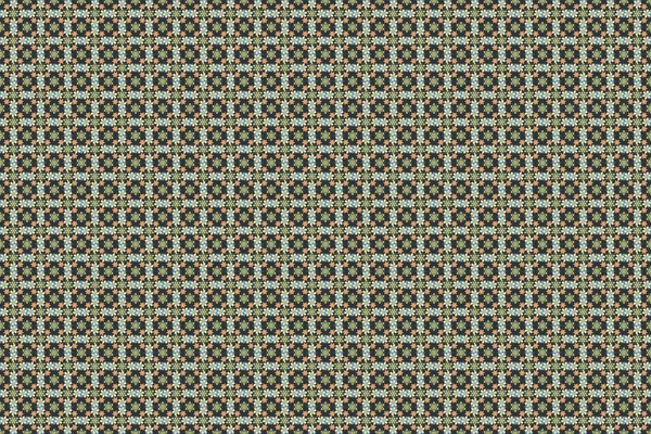 Decorative Ornament Fabric Textile Wrapping Paper Floral Wallpaper Gray Blue — Stock Photo, Image