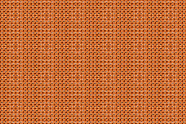Modello Senza Cuciture Fiori Papavero Raster Nei Colori Marrone Arancione — Foto Stock