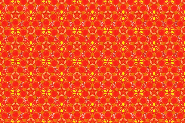 Raster Seamless Background Star Pattern Yellow Pink Red Colors Vintage — Stock Photo, Image