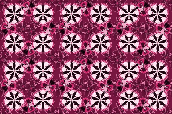 Patrón Sin Costuras Con Lindas Flores Plumeria Colores Púrpura Rosa — Foto de Stock