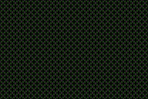 Damask elegant wallpaper. Vintage design in a magenta and green colors. Raster seamless pattern on a black background.