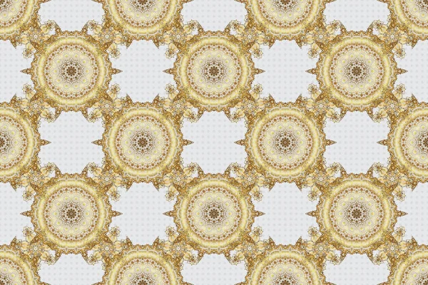 Low Poly Gold Pattern Illustration Golden Vintage Seamless Pattern Gray — Stock Photo, Image