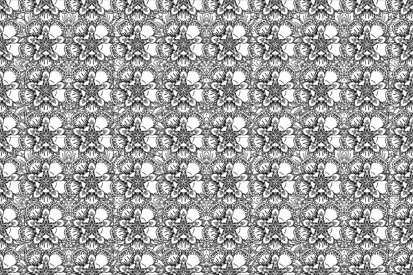 Abstract Raster Texture Low Poly Motley Pattern Illustration Black White — Stock Photo, Image