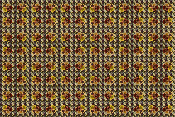 Квітка Растрового Космосу Безшовний Візерунок Бежевих Чорних Коричневих Кольорах — стокове фото
