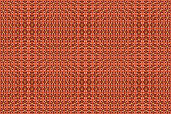 Seamless Pattern Raster Orange Red Brown Elements — Stock Photo, Image