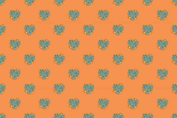 Color seamless floral raster pattern.