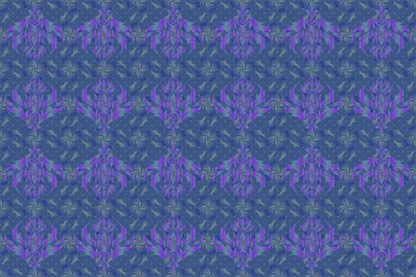Seamless Luxury Motley Patern Triangular Scales Raster Pattern Blue Violet — Stock Photo, Image