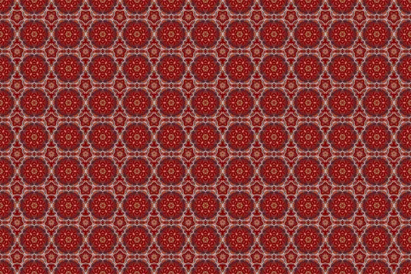 Shiny Backdrop Red Backdrop Multicolor Seamless Pattern Raster Illustration Art — Stock Photo, Image