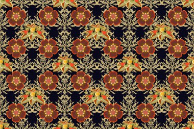 Renksiz çiçeksiz raster deseni.