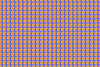 Raster yerlilerinin çiçek desenleri. Turuncu, mor ve sarı renklerde kusursuz bir süs. Tebrik etmek, kartvizit, sahne arkası ve tekstil için kullanılabilir. Etnik havlu, kına tarzı..