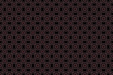 Raster illüstrasyonu. Damask kusursuz karalama deseni.