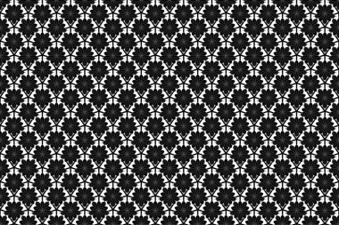 Klasik eskiz. Beyaz arka planda siyah desen. Zarif retro raster pürüzsüz desen.