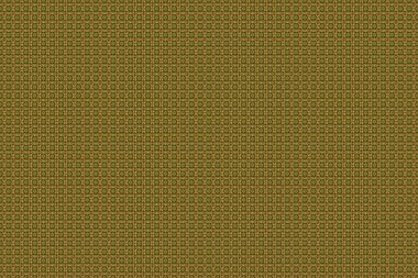 Kusursuz desen. Yeşil ve altın renkli süsler..