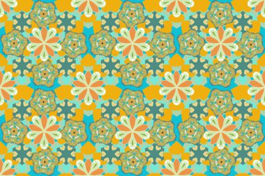 Soyut klasik kusursuz desen. Klasik çiçek süsü..